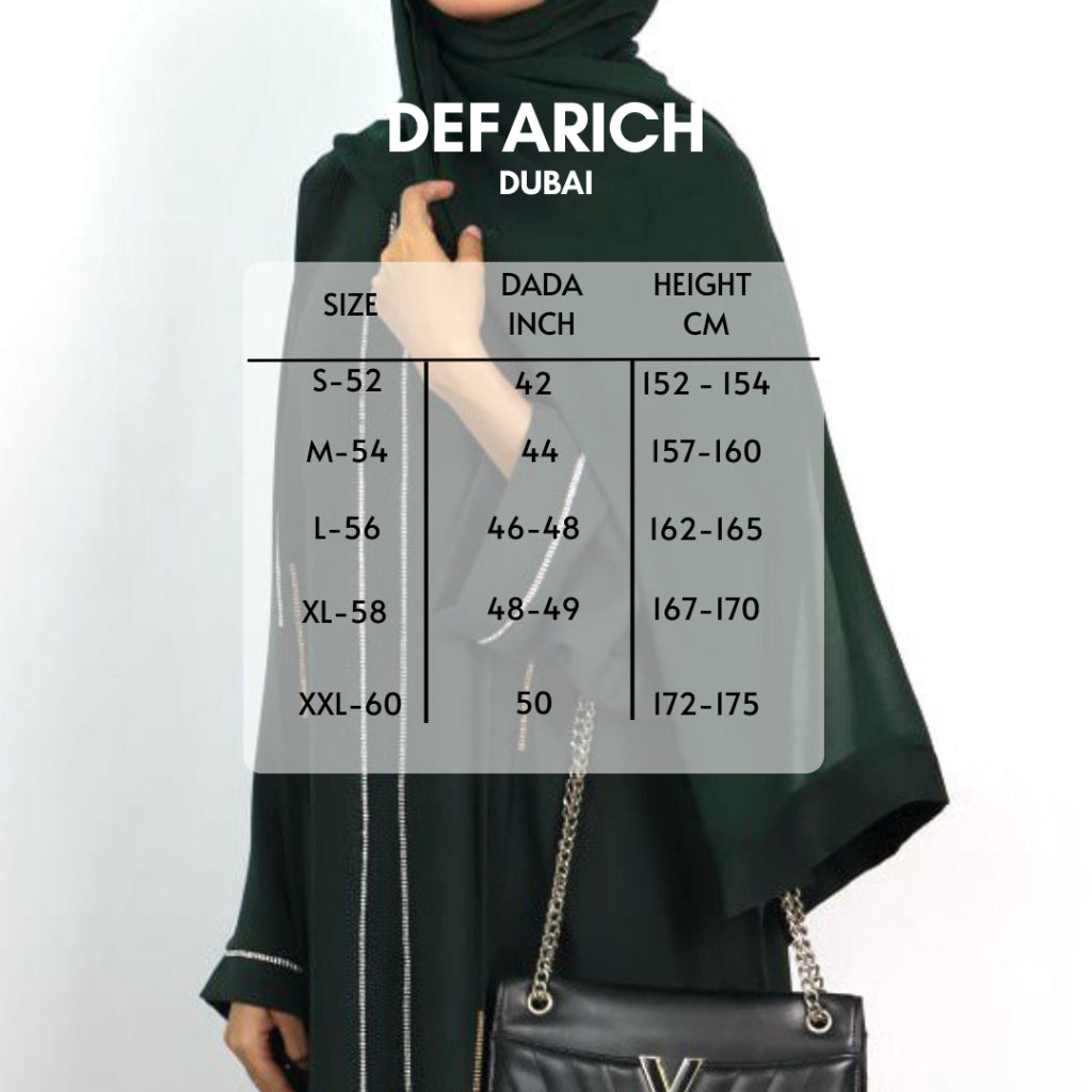 DF0102 DEFARICH Exclusive DUBAI Abaya (new drop)